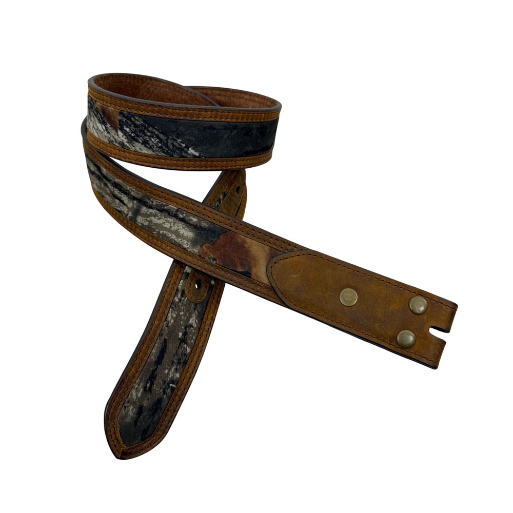 Nocona Belt Mens 34 Brown Camo Leather Strap No Buckle N24362222 Hunting Western